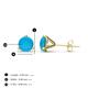 4 - Pema 5mm (0.72 ctw) Turquoise Martini Solitaire Stud Earrings 