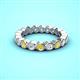 3 - Zhuri 2.70 mm Yellow and White Diamond Eternity Band 