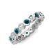 4 - Zhuri 2.70 mm Blue and White Diamond Eternity Band 