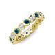 4 - Zhuri 2.70 mm Blue and White Diamond Eternity Band 