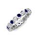 4 - Zhuri 2.70 mm Blue Sapphire and Diamond Eternity Band 