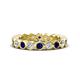 1 - Zhuri 2.70 mm Blue Sapphire and Diamond Eternity Band 