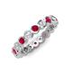 4 - Zhuri 2.70 mm Ruby and Diamond Eternity Band 