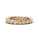 1 - Zhuri 2.70 mm Yellow Diamond and White Lab Grown Diamond Eternity Band 