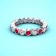 3 - Zhuri 2.70 mm Ruby and Lab Grown Diamond Eternity Band 