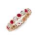4 - Zhuri 2.70 mm Ruby and Lab Grown Diamond Eternity Band 