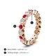5 - Zhuri 2.70 mm Ruby and Lab Grown Diamond Eternity Band 