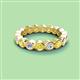 2 - Zhuri 3.00 mm Yellow and White Diamond Eternity Band 