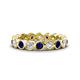 1 - Zhuri 3.00 mm Blue Sapphire and Diamond Eternity Band 
