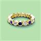 2 - Zhuri 3.00 mm Blue Sapphire and Diamond Eternity Band 