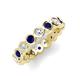 3 - Zhuri 3.00 mm Blue Sapphire and Diamond Eternity Band 