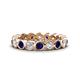 1 - Zhuri 3.00 mm Blue Sapphire and Diamond Eternity Band 