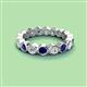 2 - Zhuri 3.00 mm Blue Sapphire and Diamond Eternity Band 