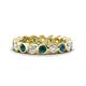 1 - Zhuri 3.00 mm Blue Diamond and White Lab Grown Diamond Eternity Band 