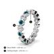 4 - Zhuri 3.00 mm Blue Diamond and White Lab Grown Diamond Eternity Band 