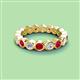 2 - Zhuri 3.00 mm Ruby and Lab Grown Diamond Eternity Band 