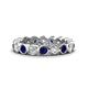 1 - Zhuri 3.00 mm Blue Sapphire and Lab Grown Diamond Eternity Band 