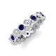 3 - Zhuri 3.00 mm Blue Sapphire and Lab Grown Diamond Eternity Band 