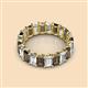 2 - Victoria 5x3 mm Emerald Cut Smoky Quartz and Lab Grown Diamond Eternity Band 