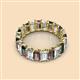 2 - Victoria 5x3 mm Emerald Cut Lab Created Alexandrite and Lab Grown Diamond Eternity Band 