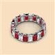 2 - Victoria 5x3 mm Emerald Cut Ruby and Lab Grown Diamond Eternity Band 