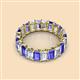 2 - Victoria 5x3 mm Emerald Cut Tanzanite and Lab Grown Diamond Eternity Band 
