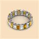 2 - Victoria 5x3 mm Emerald Cut Citrine and Lab Grown Diamond Eternity Band 