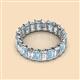2 - Victoria 5x3 mm Emerald Cut Aquamarine and Lab Grown Diamond Eternity Band 