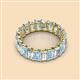 2 - Victoria 5x3 mm Emerald Cut Aquamarine and Lab Grown Diamond Eternity Band 