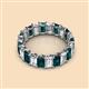 2 - Victoria 5x3 mm Emerald Cut London Blue Topaz and Lab Grown Diamond Eternity Band 