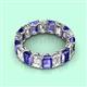 2 - Victoria 6x4 mm Emerald Cut Tanzanite and Lab Grown Diamond Eternity Band 