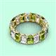 2 - Victoria 6x4 mm Emerald Cut Peridot and Lab Grown Diamond Eternity Band 