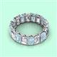 2 - Victoria 6x4 mm Emerald Cut Aquamarine and Lab Grown Diamond Eternity Band 