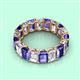 2 - Victoria 6x4 mm Emerald Cut Tanzanite and Lab Grown Diamond Eternity Band 
