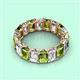 2 - Victoria 6x4 mm Emerald Cut Peridot and Lab Grown Diamond Eternity Band 