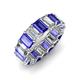3 - Victoria 6x4 mm Emerald Cut Tanzanite and Lab Grown Diamond Eternity Band 