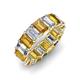 3 - Victoria 6x4 mm Emerald Cut Citrine and Lab Grown Diamond Eternity Band 