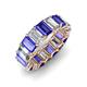 3 - Victoria 6x4 mm Emerald Cut Tanzanite and Lab Grown Diamond Eternity Band 