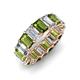 3 - Victoria 6x4 mm Emerald Cut Peridot and Lab Grown Diamond Eternity Band 