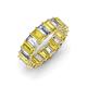 3 - Victoria 5x3 mm Emerald Cut Yellow Sapphire and Lab Grown Diamond Eternity Band 