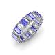 3 - Victoria 5x3 mm Emerald Cut Tanzanite and Lab Grown Diamond Eternity Band 