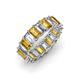 3 - Victoria 5x3 mm Emerald Cut Citrine and Lab Grown Diamond Eternity Band 