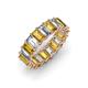 3 - Victoria 5x3 mm Emerald Cut Citrine and Lab Grown Diamond Eternity Band 