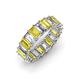 3 - Victoria 5x3 mm Emerald Cut Yellow Sapphire and Lab Grown Diamond Eternity Band 