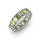 3 - Victoria 5x3 mm Emerald Cut Peridot and Lab Grown Diamond Eternity Band 