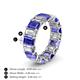 4 - Victoria 6x4 mm Emerald Cut Tanzanite and Lab Grown Diamond Eternity Band 