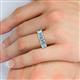 5 - Victoria 6x4 mm Emerald Cut Aquamarine and Lab Grown Diamond Eternity Band 