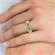 5 - Victoria 6x4 mm Emerald Cut Yellow Sapphire and Lab Grown Diamond Eternity Band 