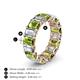 4 - Victoria 6x4 mm Emerald Cut Peridot and Lab Grown Diamond Eternity Band 