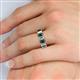 5 - Victoria 6x4 mm Emerald Cut Lab Grown Diamond and Lab Created Alexandrite Eternity Band 